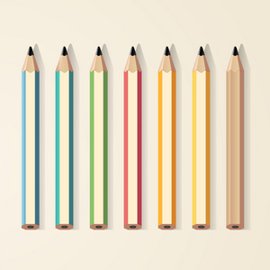铅笔颜色矢量