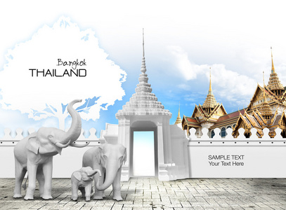 泰国旅行背景概念