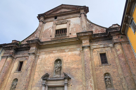胭脂红的教会。皮亚琴察。艾米利亚罗马涅。意大利