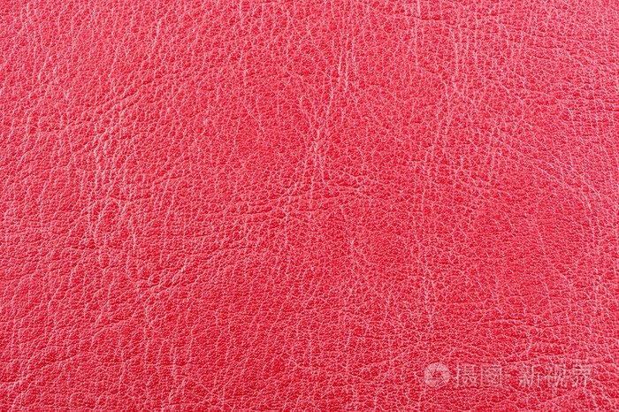 红色人造皮革背景纹理