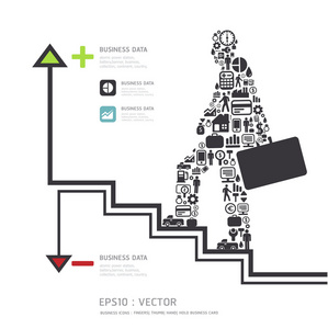 元素是财务使商人概念.ve 中的小图标
