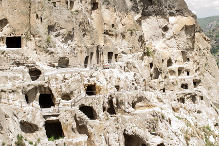 中世纪洞穴城修道院 vardzia，格鲁吉亚外, 高加索