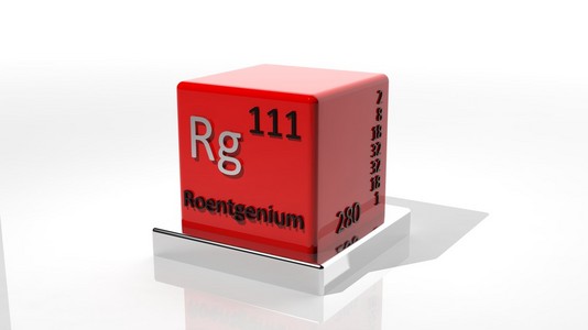 roentgenium，3d 化学元素的定期