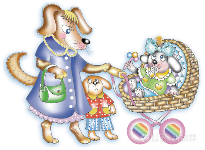 可爱小狗小狗妈妈