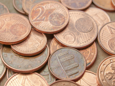 欧元硬币背景