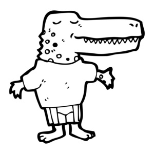 穿衣服的卡通鳄鱼穿衣服卡通照片