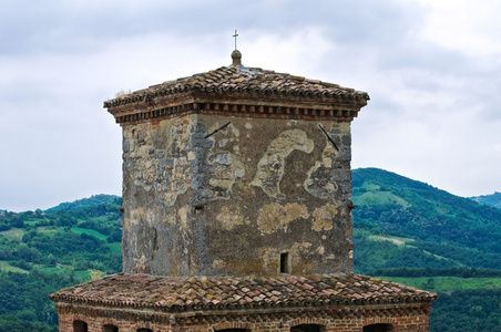 vigoleno 的城堡。艾米利亚罗马涅。意大利