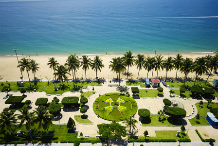 海滩场景，热带地区，太平洋，natrang 越南