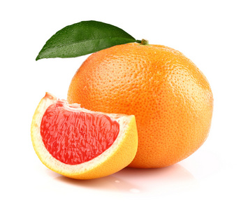 成熟的葡萄柚的特写