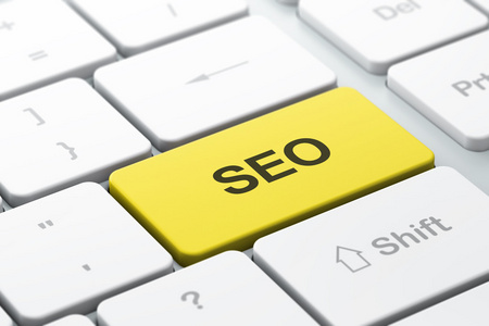 Web 开发 Seo 概念 Seo 的电脑键盘