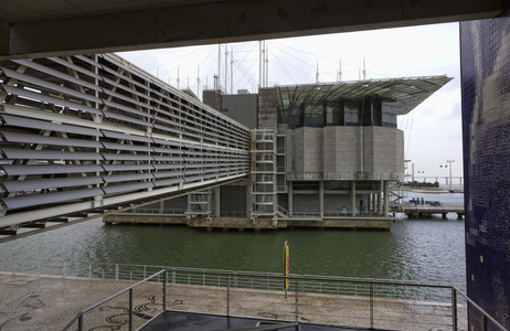 葡萄牙，里斯本，里斯本水族馆 海洋里约德葡京 由美国建筑师彼得 chermeyeff