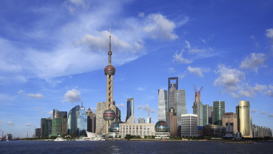 上海的现代建筑景观天际线
