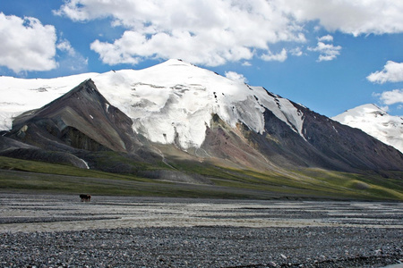 吉尔吉斯斯坦是 ak shyrak 地区，天山山脉，