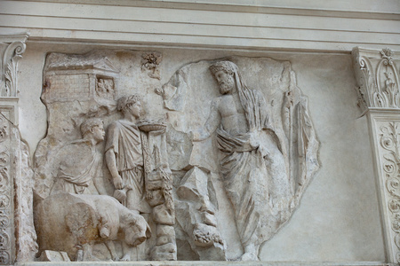 罗马-ara 掩映, 古斯和平祭坛照片