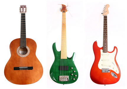 三个不同吉他为一个的价格的