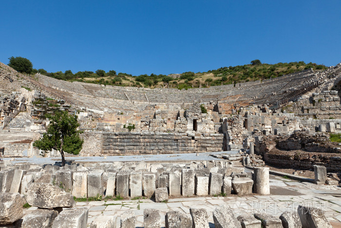 在古代希腊罗马圆形剧场城市以弗所
