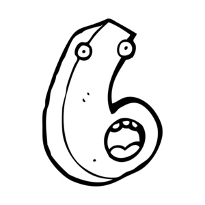 卡通数字六照片