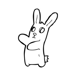 诡异的小兔子卡通图片