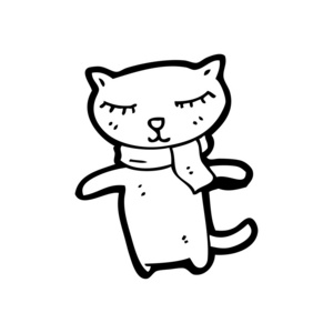 快乐大眼的猫卡通图片