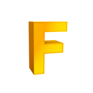 黄金字母字符 f