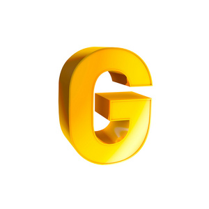 黄金字母字符 g