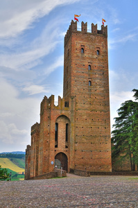castellarquato 城堡。艾米利亚罗马涅区。意大利