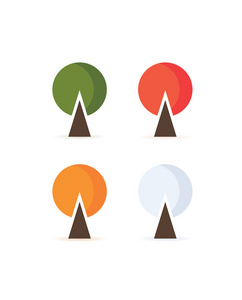 程式化的目录树.四年 seasos.清洁照片