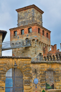 vigoleno 的城堡。艾米利亚罗马涅。意大利