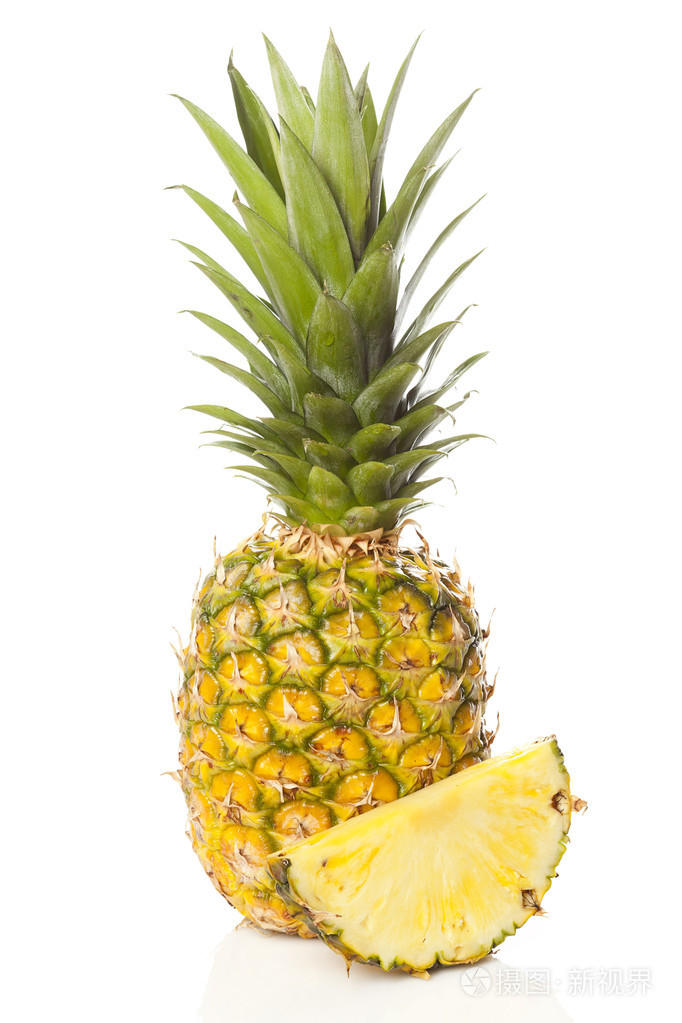 鲜黄色有机菠萝照片-正版商用图片1bd6h3-摄图新视界