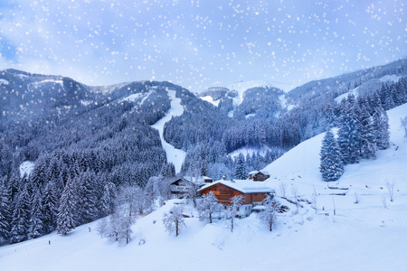 高山滑雪度假村湖畔奥地利