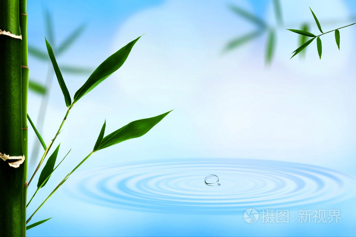 抽象东方背景与竹和水波纹照片 正版商用图片1bdf0u 摄图新视界 抽象东方背景与竹和水波纹照片 正版商用图片1bdf0u 摄图新视界