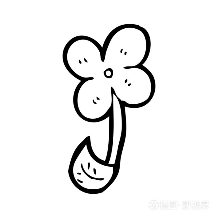 雏菊花卡通插画-正版商用图片1bdfgw-摄图新视界