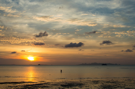 海滩日落