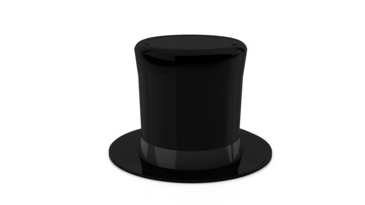 3d 黑色礼帽