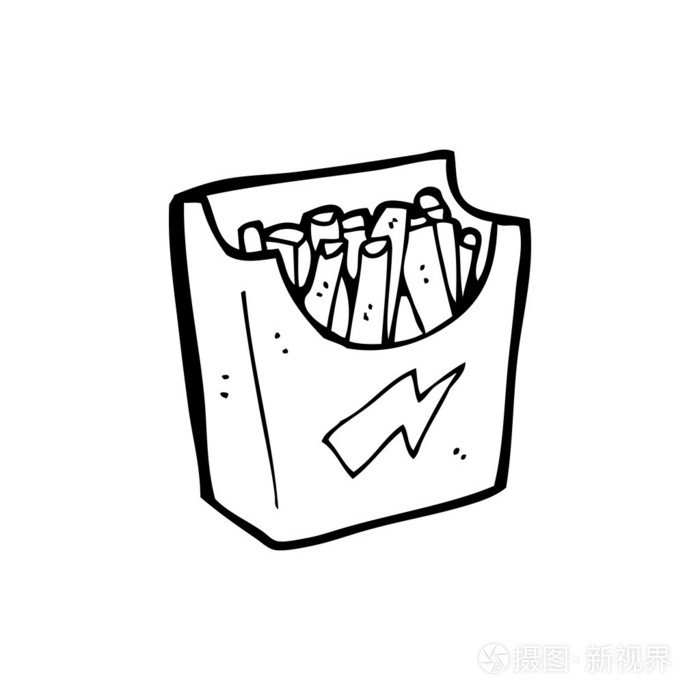 垃圾食品卡通薯条插画-正版商用图片1bdq69-摄图新视界