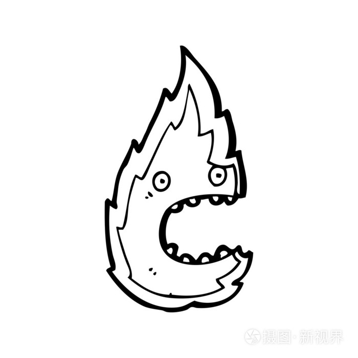 尖叫着火焰卡通插画-正版商用图片1bdsjh-摄图新视界