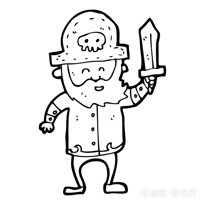 卡通海盗插画-正版商用图片1bduo6-摄图新视界