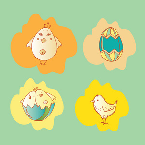 复活节 eggsand 鸡