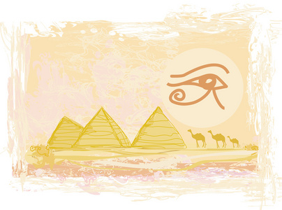 埃及符号和金字塔传统何露斯的眼睛符号和 ca