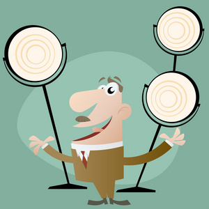 复古卡通司仪图片