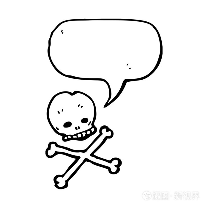 骷髅和交叉骨插画-正版商用图片1be3at-摄图新视界