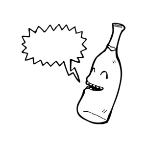 笑葡萄酒瓶