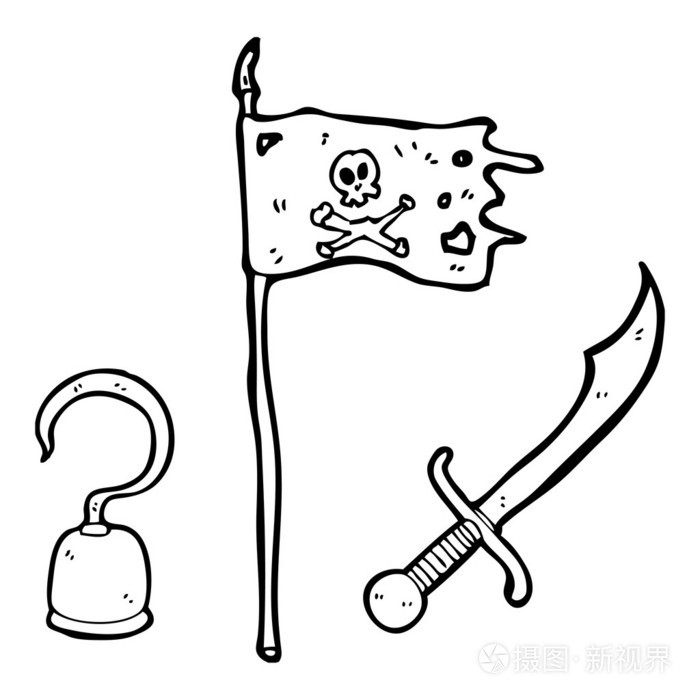 海盗的设计元素插画-正版商用图片1be77s-摄图新视界