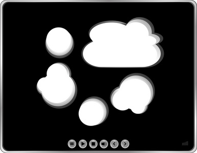 空白色云电影媒体播放器界面图片
