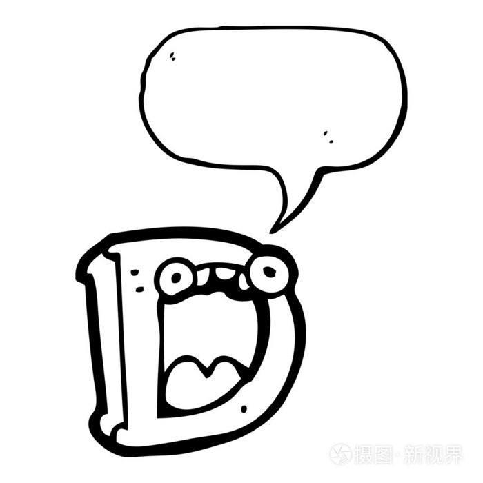 字母d插画-正版商用图片1bem48-摄图新视界