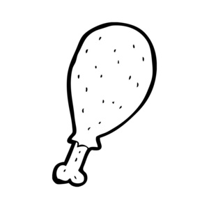 鸡腿手绘图片-鸡腿手绘素材-鸡腿手绘插画-摄图新视界