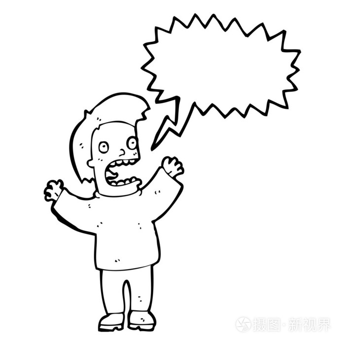 害怕的人插画-正版商用图片1beq6g-摄图新视界