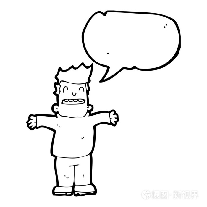 张开双臂的人插画-正版商用图片1bexr6-摄图新视界