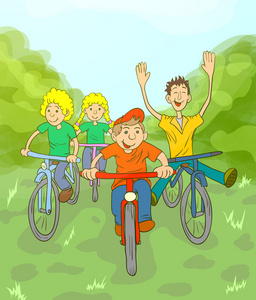 儿童骑的自行车