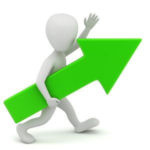 绿色小人3d 小人绿色箭头照片